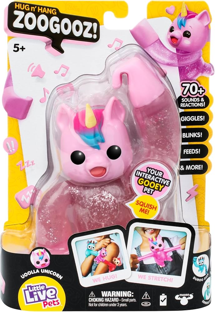 Amazon.com: Little Live Pets Hug n' Hang Zoogooz - Uoolla Unicorn