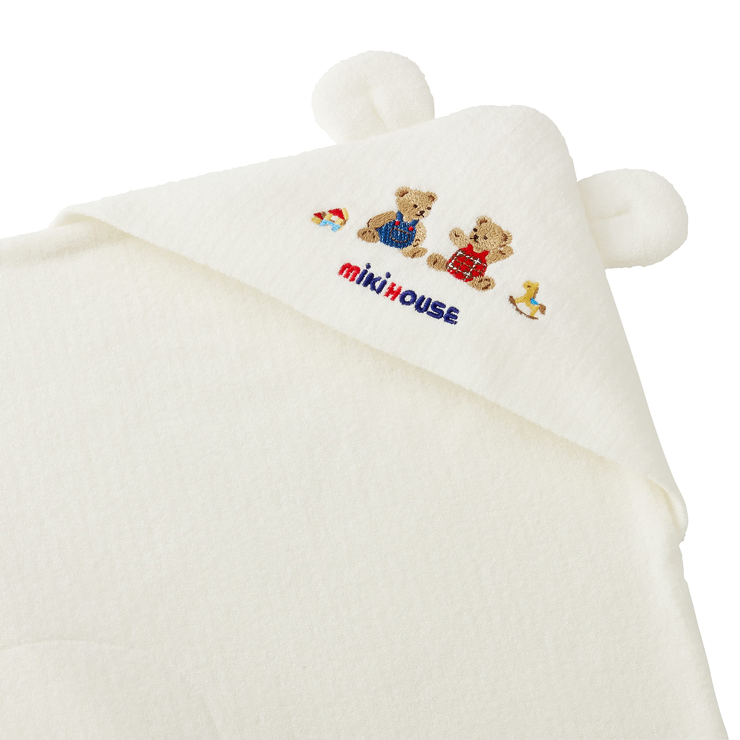 Amazon.co.jp: 【 ミキハウス 】 アフガン おくるみ くま 無地 無撚糸