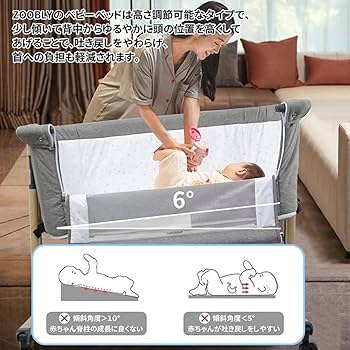 Amazon.co.jp: ZOOBLY ベビーベッド ミニ 添い寝 折りたたみ 持ち運び