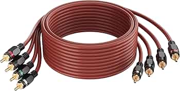Amazon.com: Adoreen 4-Channel RCA Audio Cable 8 Ft, Oxygen Free