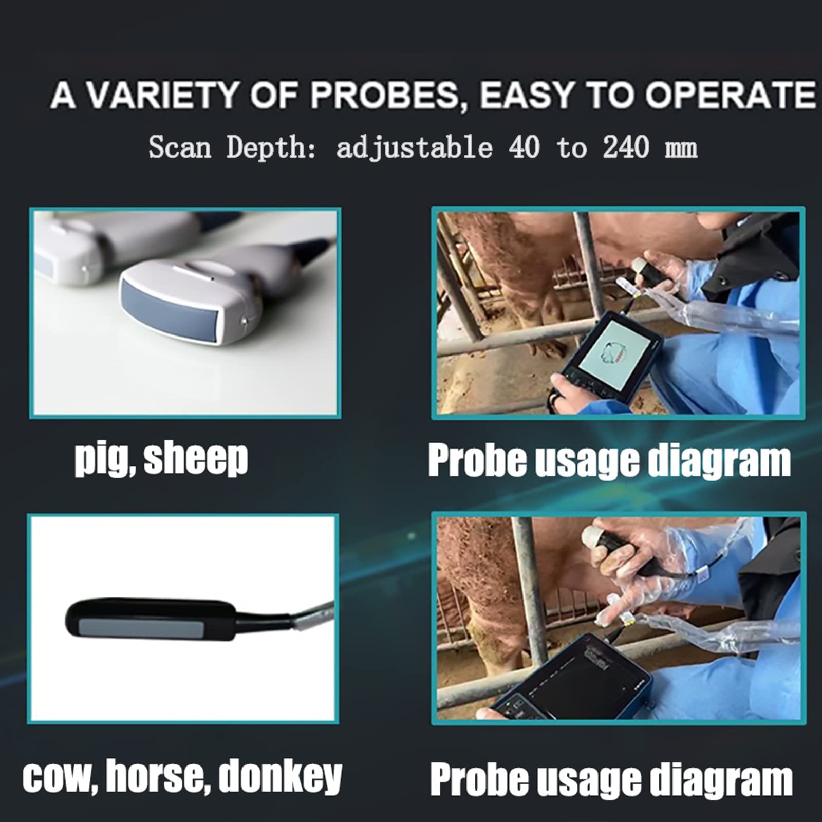 Amazon.co.jp: 超音波マシン 3.5Mhz 獣医用B-超音波メカニカルセクター