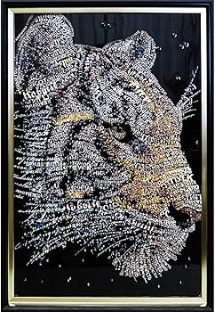 Amazon.co.jp: クリスタルアート フォントラ 43x63cm トラ 虎 風水