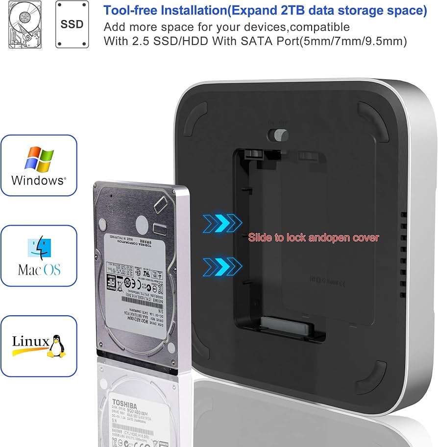 Amazon.co.jp: 13 in 1 Mac ミニドック ハードドライブエンクロージャ