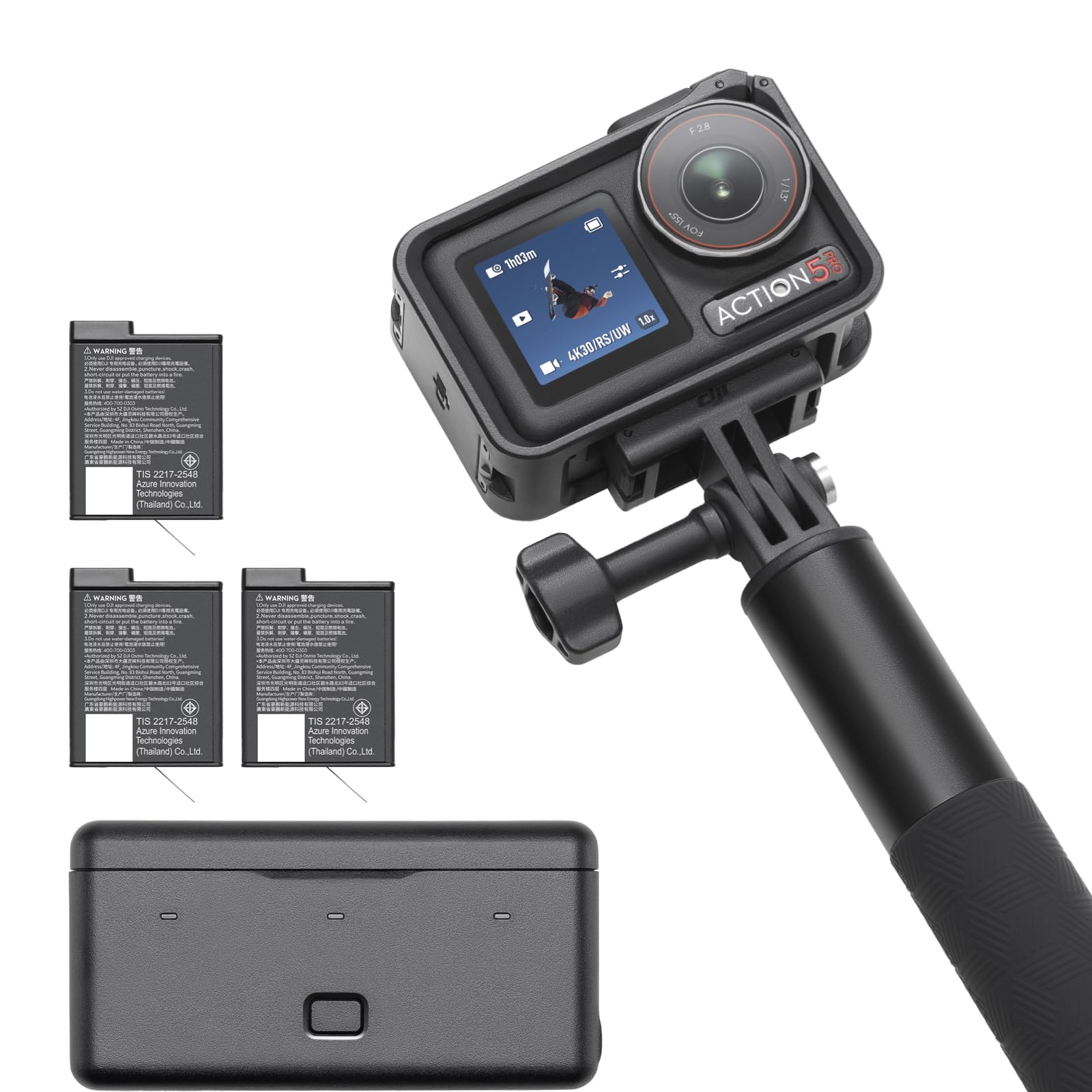 Amazon.com : DJI Osmo Action 5 Pro Adventure Combo, 4K with 1/1.3