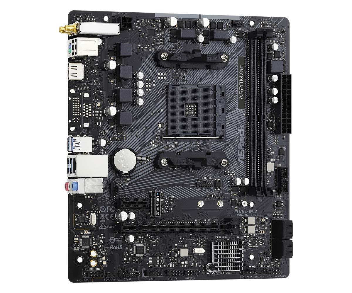 Amazon.com: ASRock A520M/AC Supports AMD AM4 Socket Ryzen™ 3000