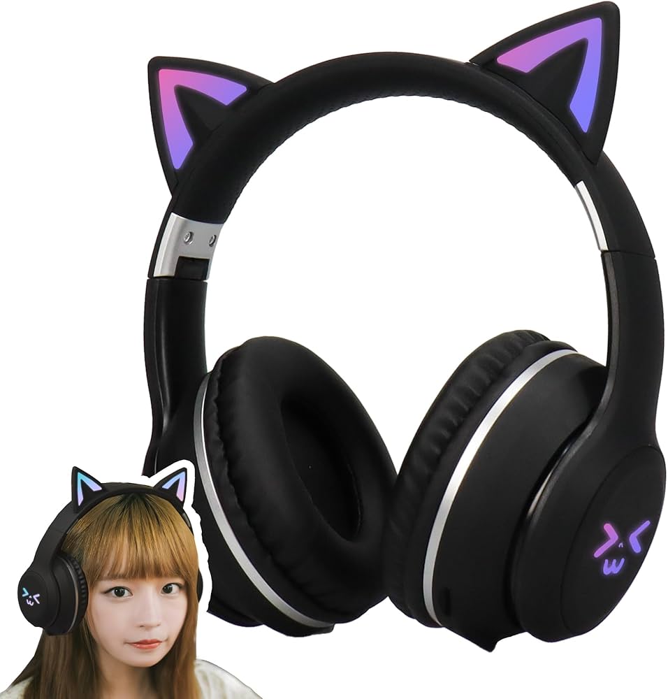 Amazon.co.jp: インクのチップス 猫耳 ヘッドホン ワイヤレス