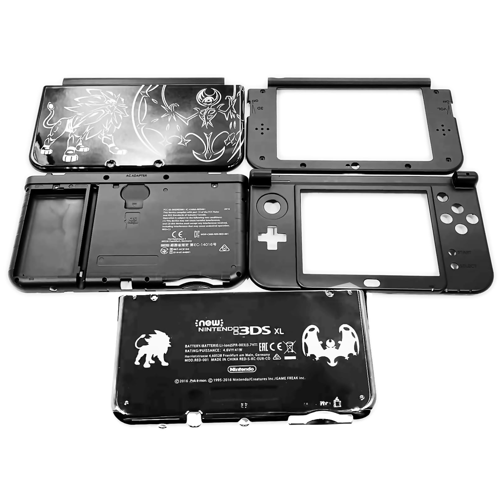 New ニンテンドー 3ds LL 本体 (箱、ケース、シェル付き)