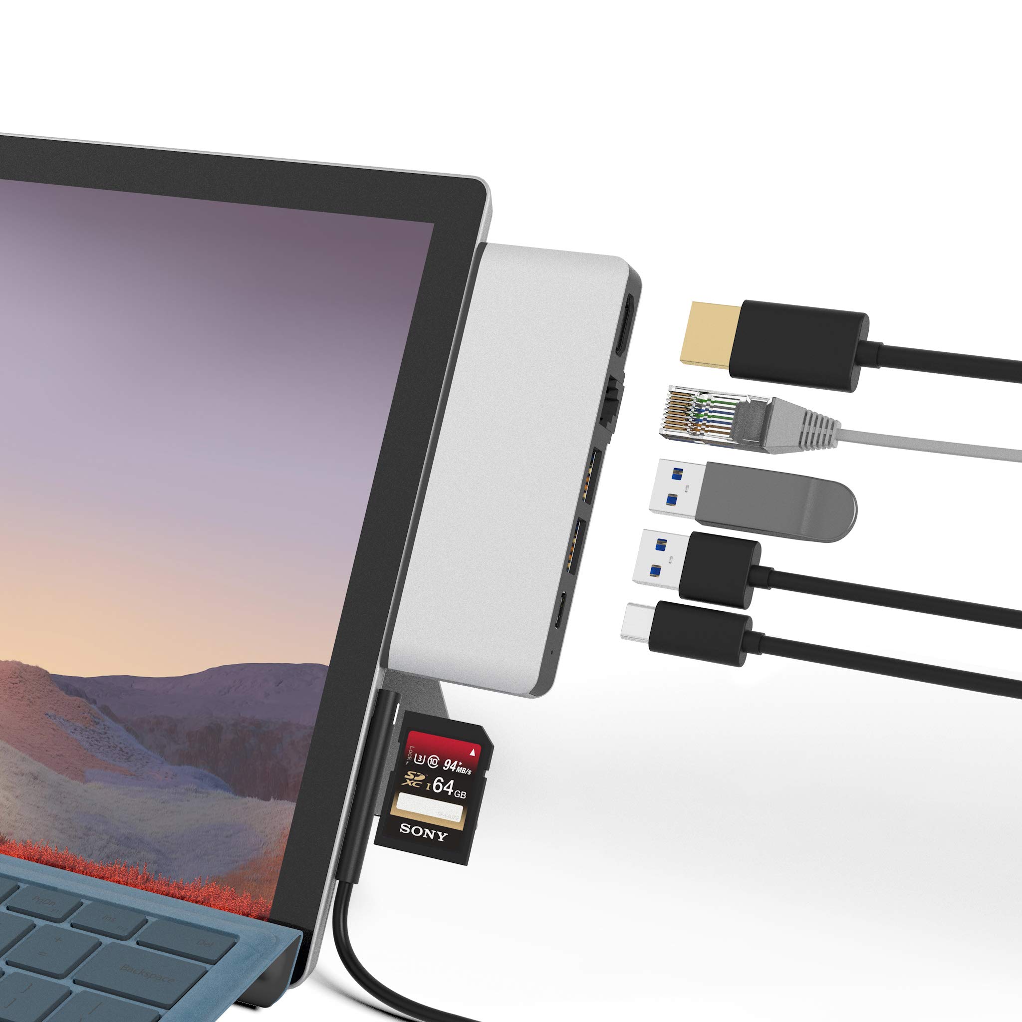 Amazon.co.jp: Rytaki Surface Pro 7 ハブ 6ポート付き 4K@30Hz HDMI