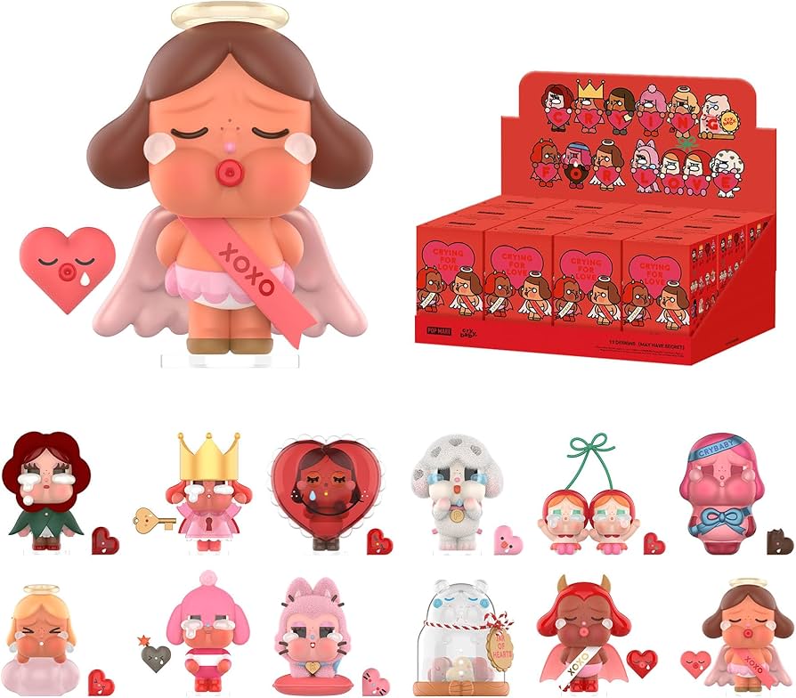 Amazon.com: POP MART Crybaby Crying for Love Series Figures, 12PCs