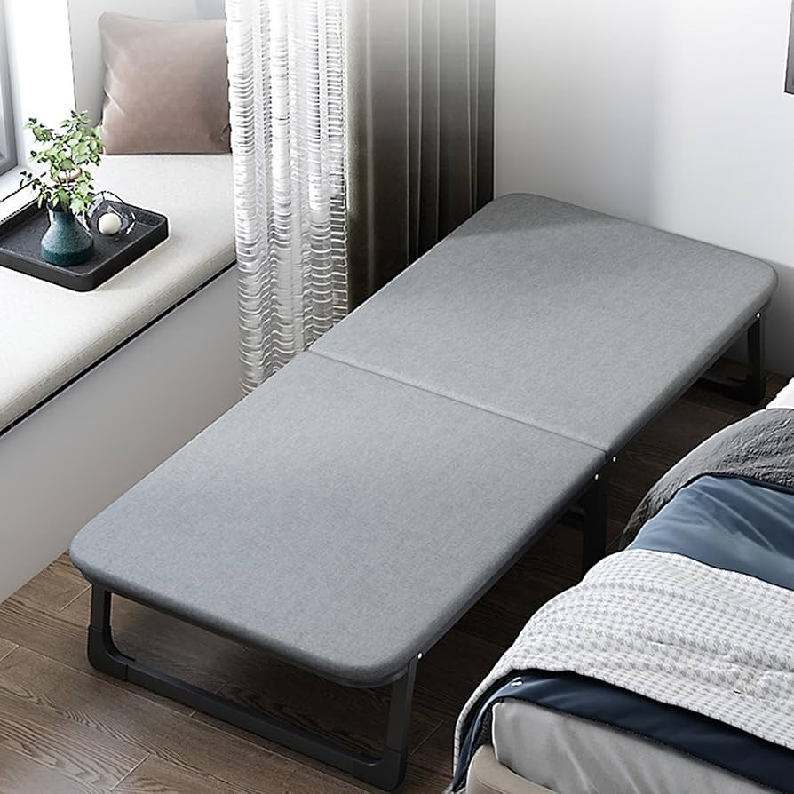 Amazon.co.jp: 折り畳みベッド シングル 金属製折りたたみ式ベッド, 耐