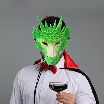 Amazon.com: Altsuceser 3D Dragon-Mask, Cosplay-Mask Dragon's Head