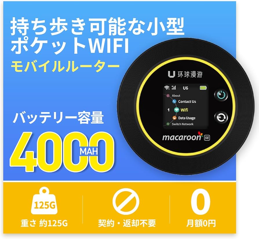 Amazon.co.jp: Macaroon モバイルルーター SIMフリー ポケットWiFi