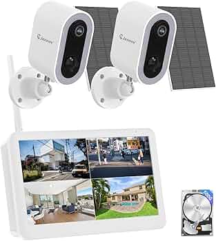 Amazon.co.jp: Jennov 防犯カメラ 屋外 ソーラー 400万画素 超高画素