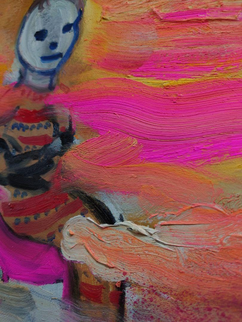 Amazon.co.jp: 田中拓馬 空中散歩 真筆 油絵 油彩 F3号 絵画 : ホーム