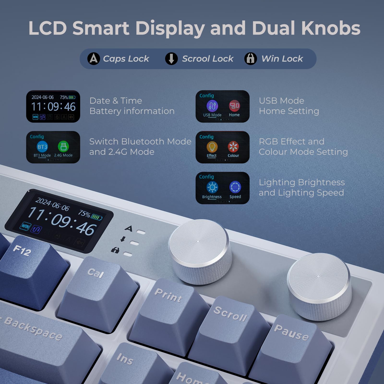 Amazon | RK ROYAL KLUDGE M87 ワイヤレスゲーミングキーボード