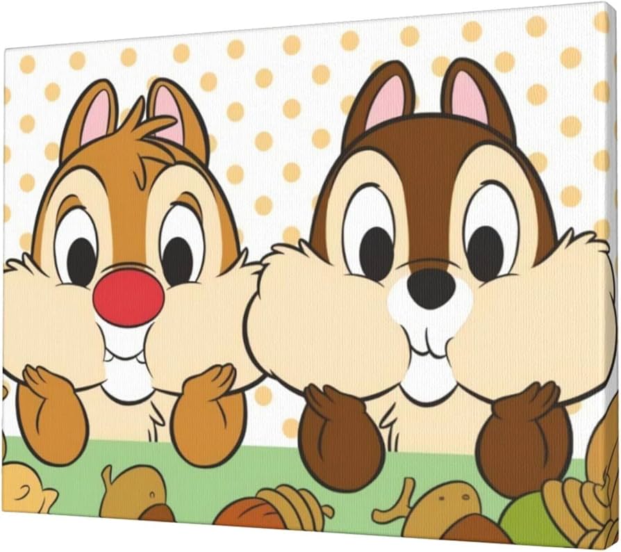 Amazon.co.jp: チップとデール アニメ アートパネル アートフレーム