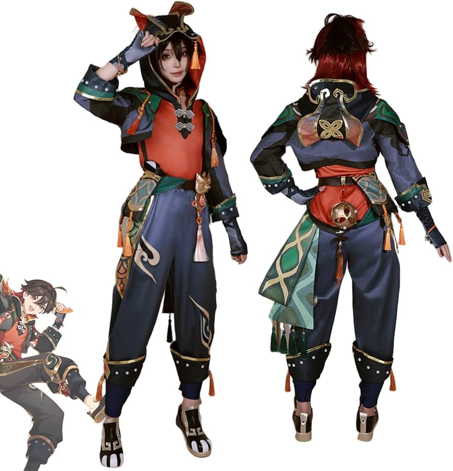 Amazon.co.jp: 原神 嘉明 ガミン コスプレ衣装 神の目付き 豪華版 靴