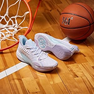 Amazon | [361°] ZEN 5-Ice Blade White/Blue US8(26.0cm) バスケット