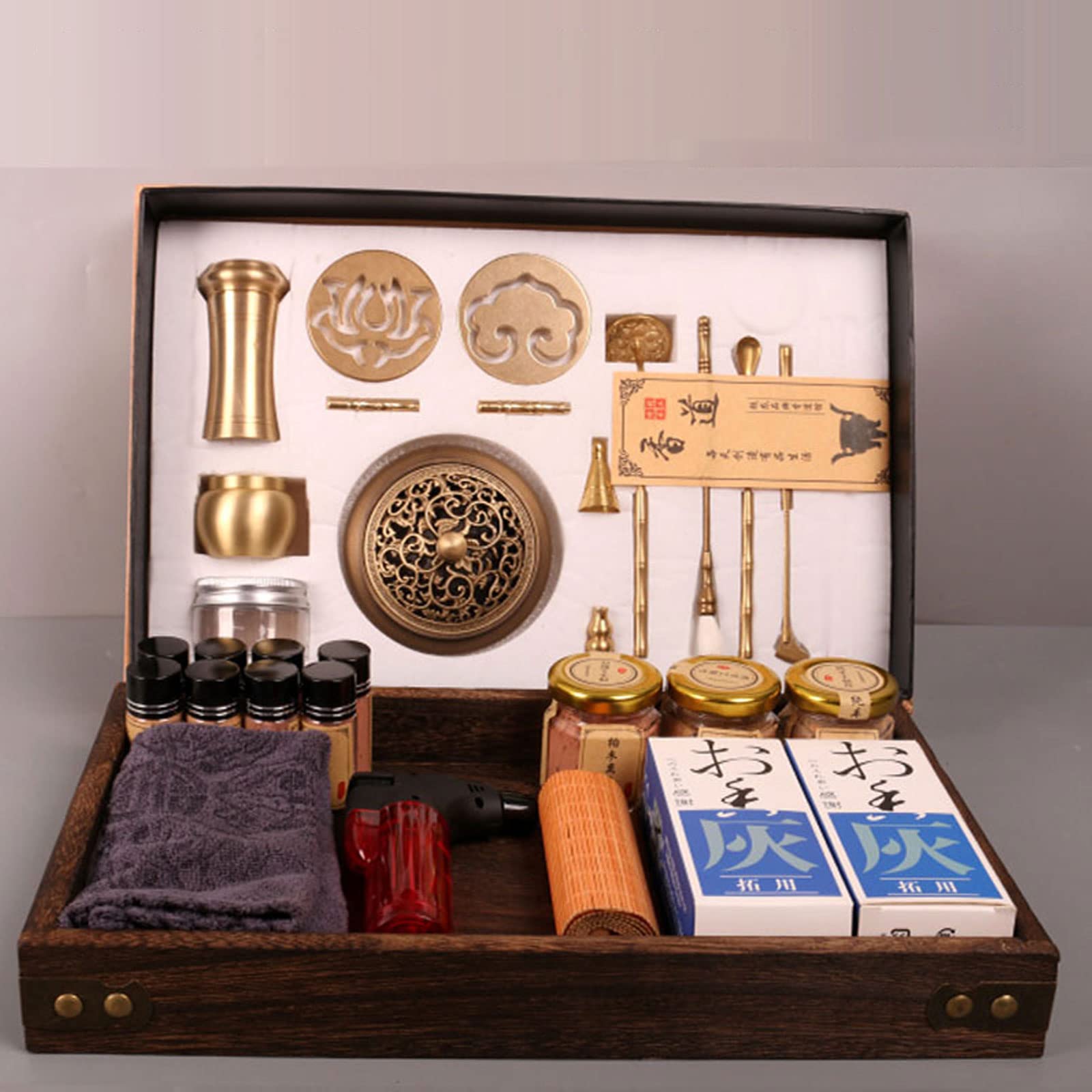 Amazon｜香篆香型セット 香道具 真鍮製 純銅線香炉キット ツール お香