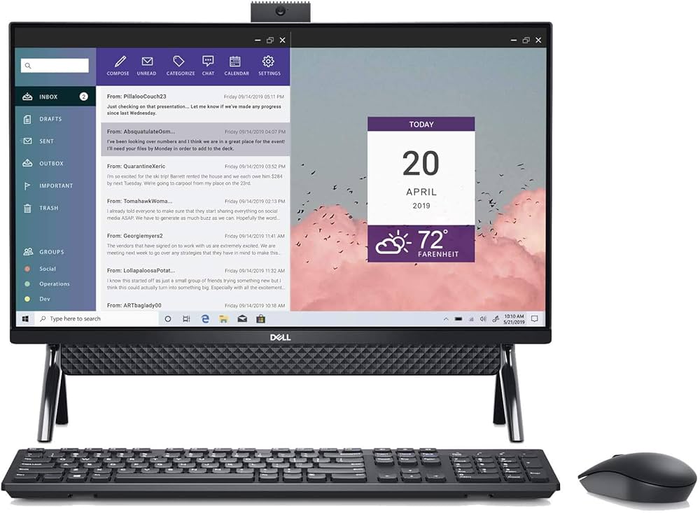 Dell Inspiron 5400 AIO 23.8 Inch FHD Touch All in One, Intel Core