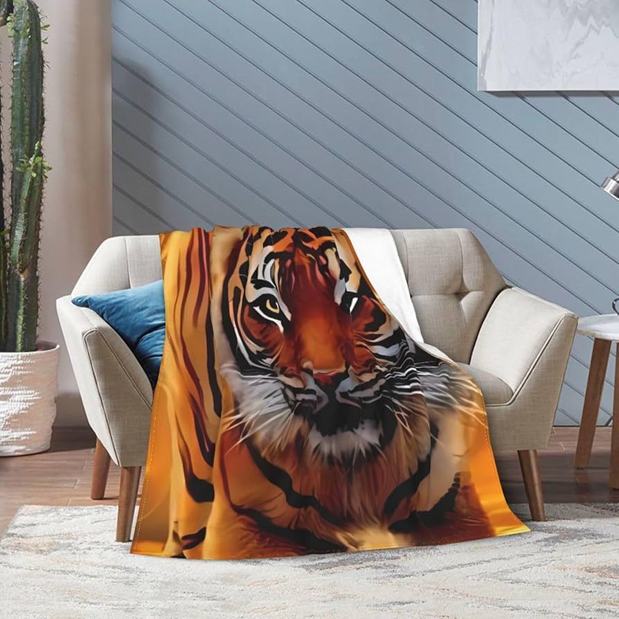 Amazon｜虎柄 毛布 フランネル ブランケット おしゃれ 柔らかい