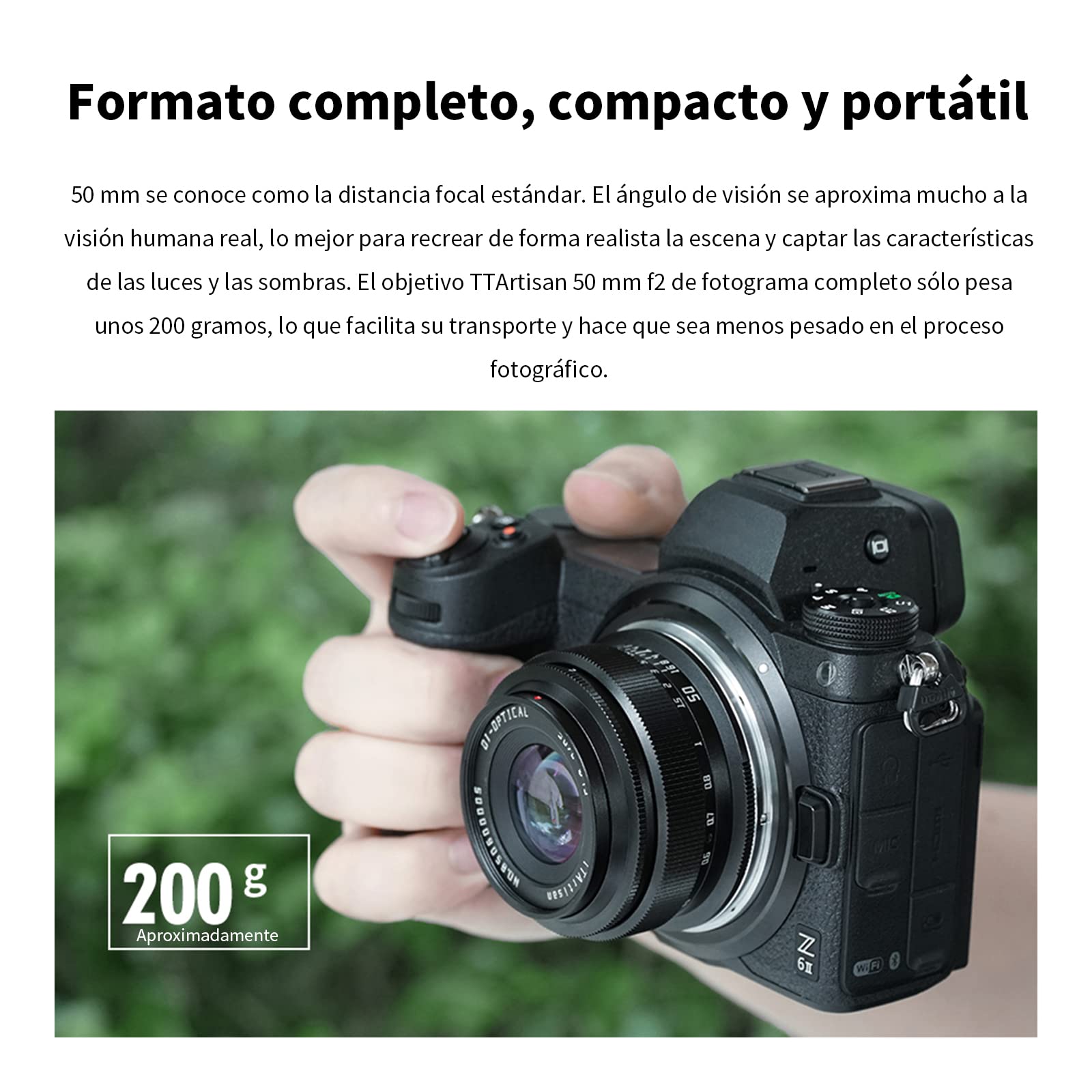 TTArtisan 50mm F2 Metal Bodied Lens Compatible with Sony E Mount