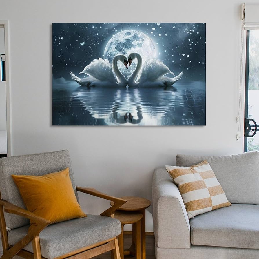 月で眠る」art インテリアデザインアクリル画