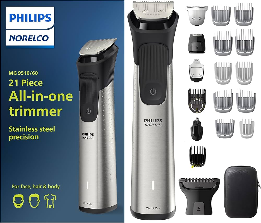 Amazon.com: Norelco New Philips Multigroom Series 9000-21 Piece