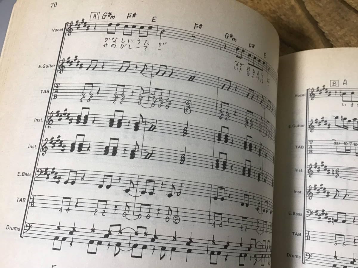 ☆楽譜/ザグッバイ/The Good Bye/タブ譜/バンドスコア/野村義男