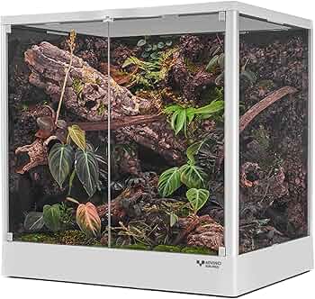 Amazon | ADVINCI 爬虫類飼育ケージ 60×45×60cm 162L 強化ガラス完全