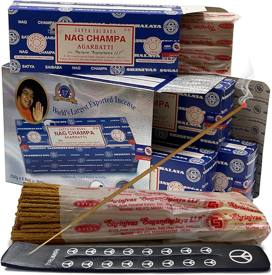 Amazon.com: Nag Champa Incense Sticks 250g x 4 and Incense Stick