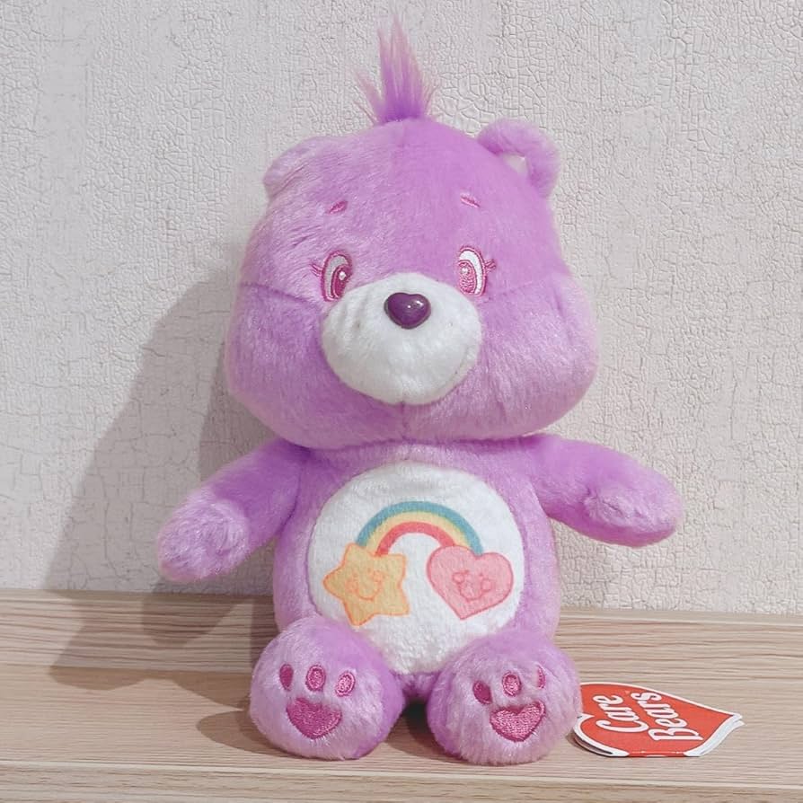 Amazon.co.jp: ケアベア ぽってりお手玉ぬいぐるみ パープル 紫 虹
