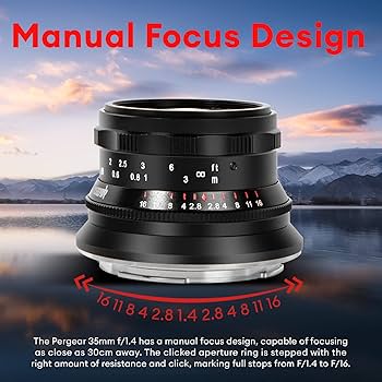 Amazon.co.jp: PERGEAR 35mm F1.4 フルサイズ マニュアルフォーカス