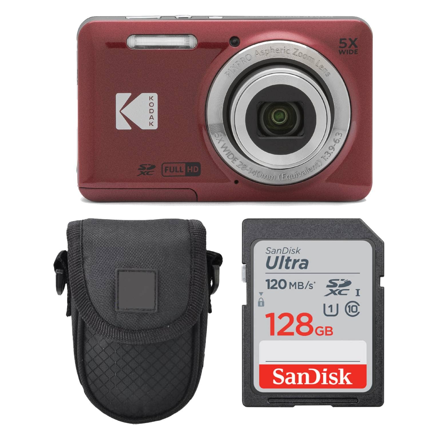 Amazon Canada: Kodak PIXPRO FZ55 Digital Camera (Red) + Point
