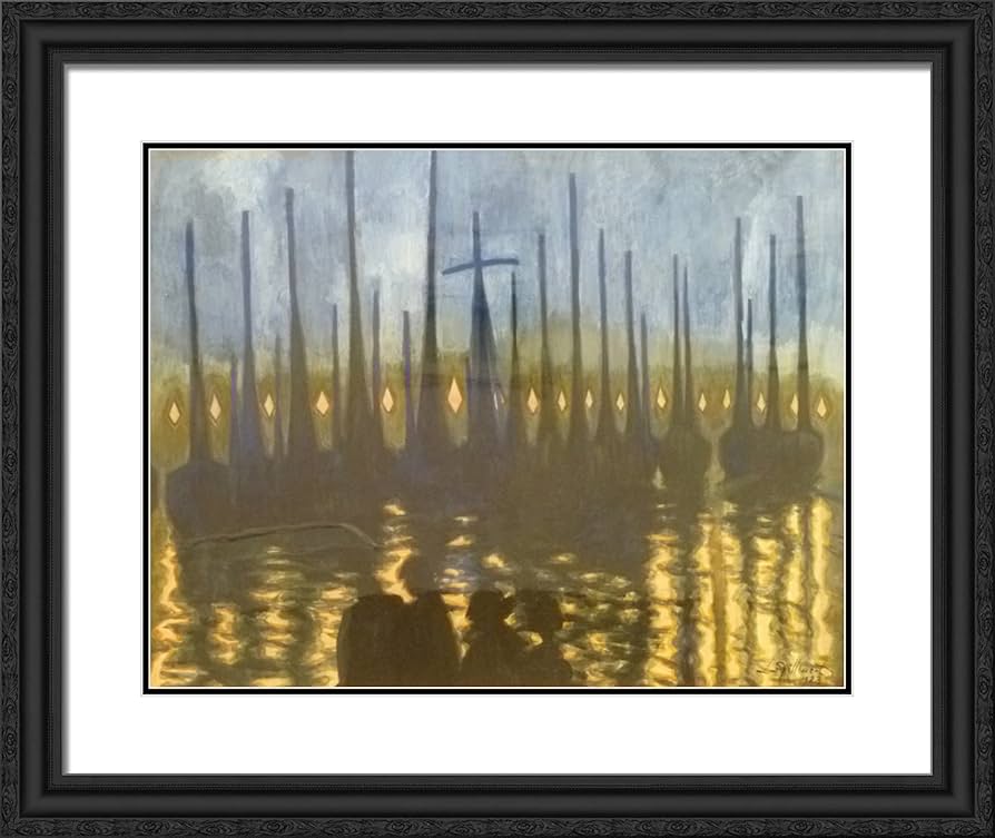 Amazon.com: ArtDirect Spilliaert, Leon 24x20 Black Ornate Framed