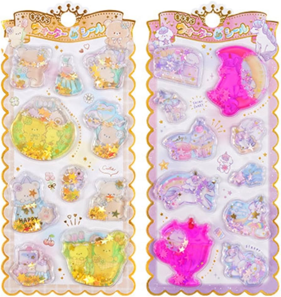 Amazon | [YUKIRA] かわいい キラキラ ウォーターシール 女の子 手帳