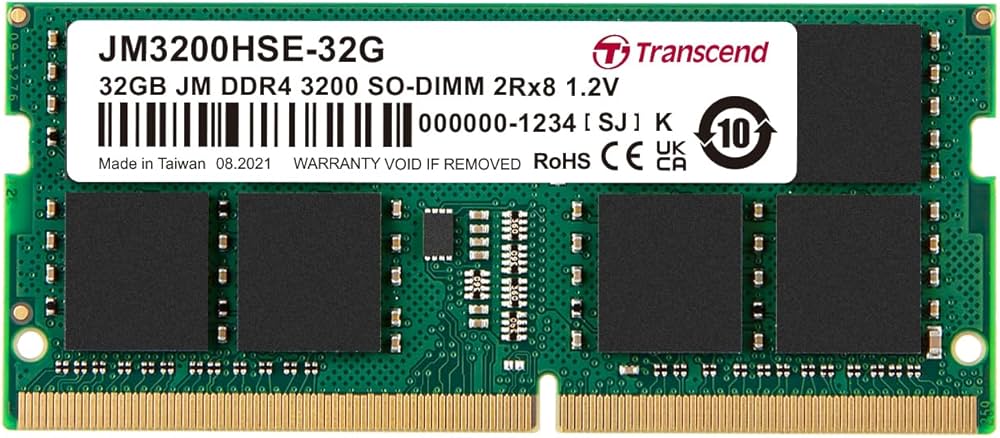 Amazon.in: Buy Transcend 32GB DDR4 3200 MHz Laptop Memory, up to