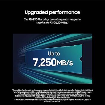 Amazon.com: Samsung 990 EVO Plus SSD 1TB, PCIe Gen 4x4, Gen 5x2 M