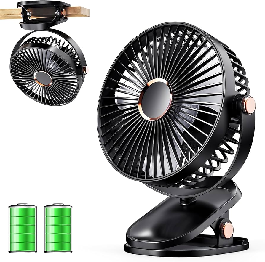 Amazon | iNeibo 卓上扇風機 クリップ 小型 USB扇風機 【4000mAh大容量