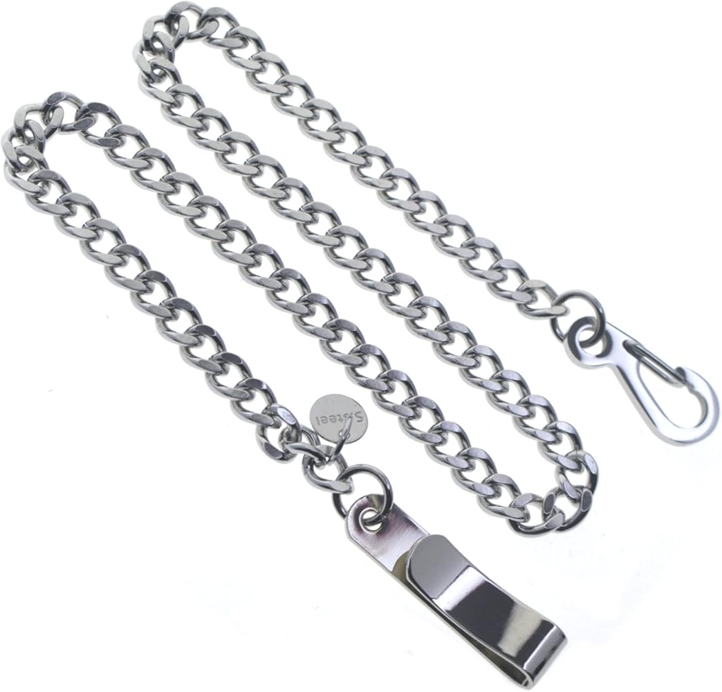 Amazon.com: Watchvshop Stainless Steel Pocket Watch Chain Albert