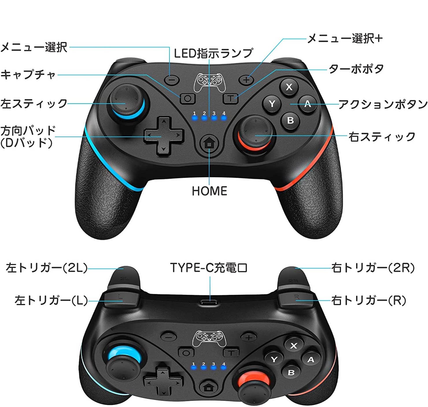 Amazon.co.jp: ハイハイ(Hi-High) Bluetooth ゲームコントローラーPRO