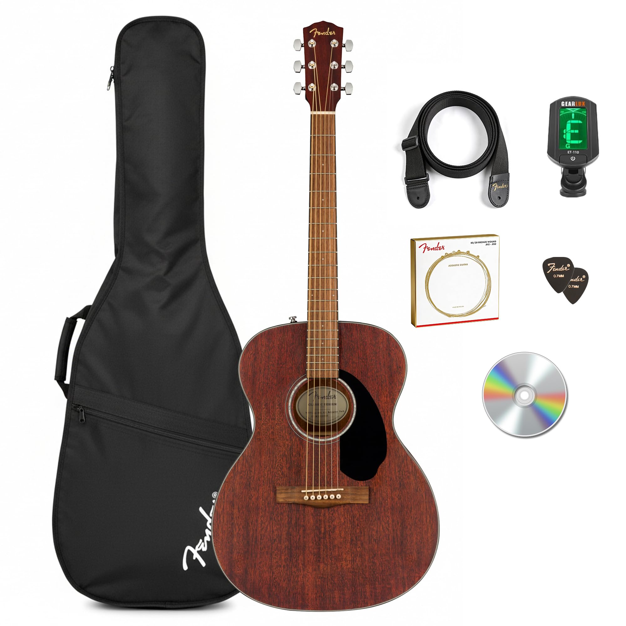 Amazon.com: Fender CC-60S Solid Top Concert Size Acoustic Guitar