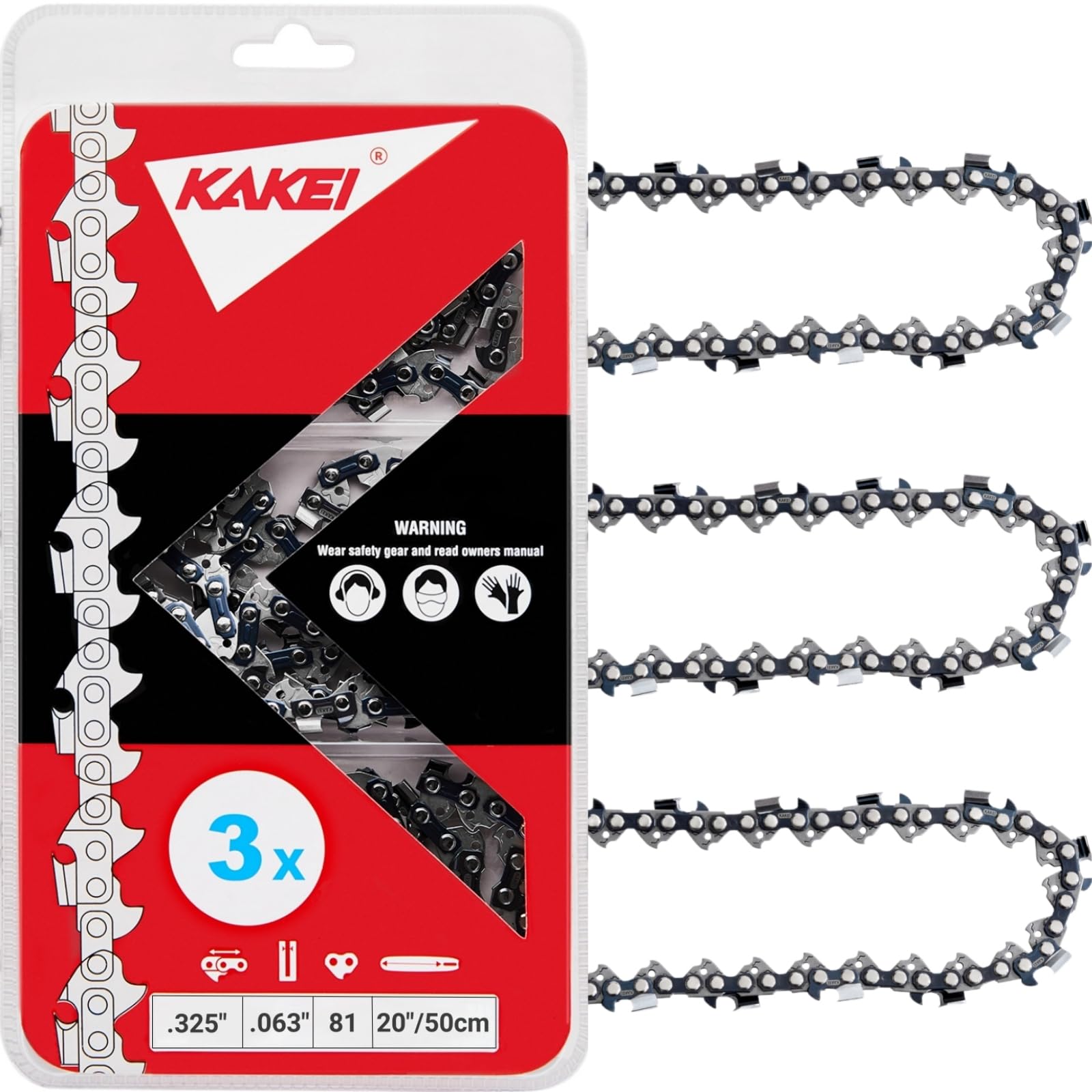 Amazon.com: KAKEI Chainsaw Chain 20 Inch .325