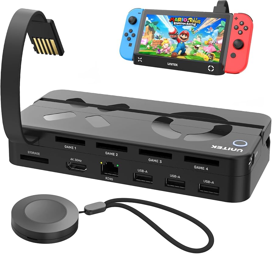 Amazon | Unitek 2024 リモコン付き 10-in-1 Switch カードリーダー