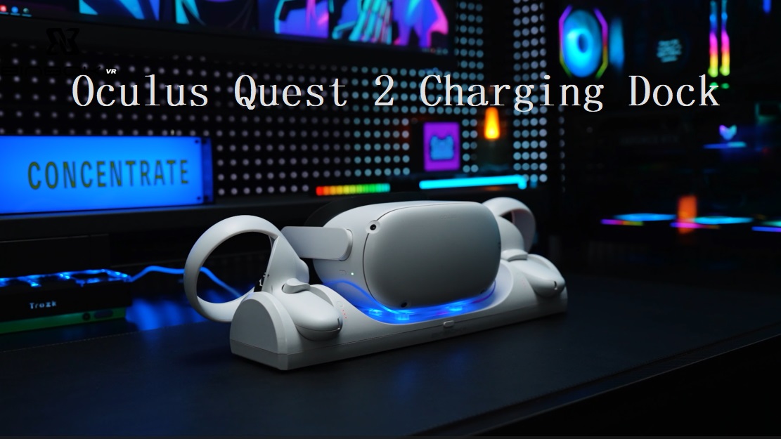 BINBOK VR Charging Dock for Meta Quest 2 with LED Light, Magnetic