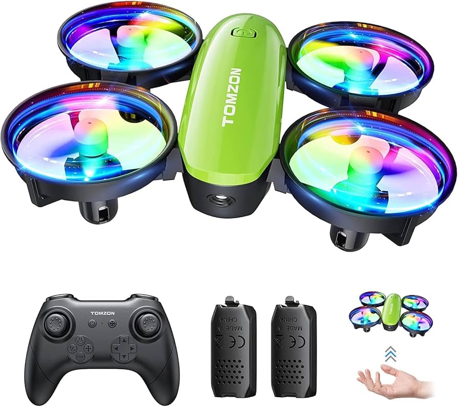 Amazon | Tomzon ドローン カメラ付き LEDライト 子供向け 100g未満