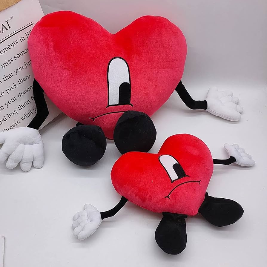 Amazon.com: Bad Cute Bunny Plush Figure Toy 9.4 Inch Love Hearth