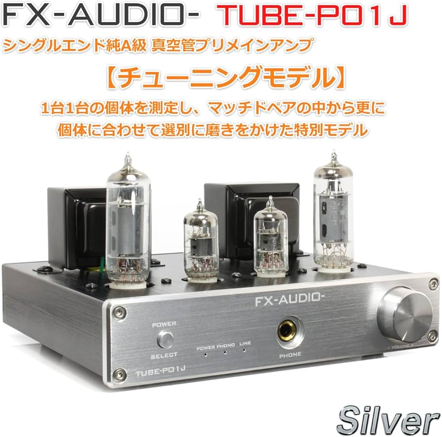Amazon.co.jp: [即納]FX-AUDIO- TUBE-P01J[シルバー]【チューニング
