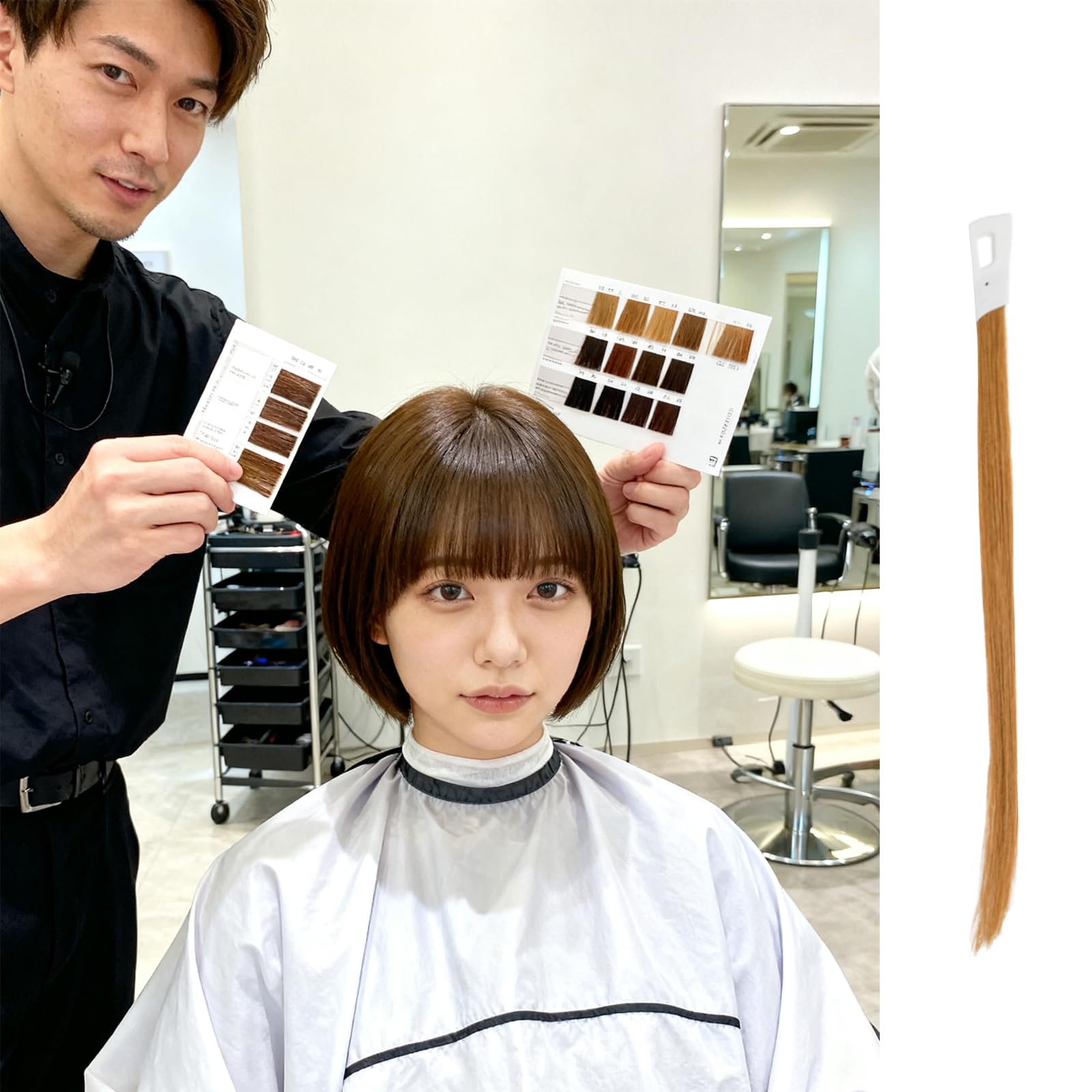 Amazon.co.jp: BUMMSEVEN 100％天然人毛 毛束 カラーテスト