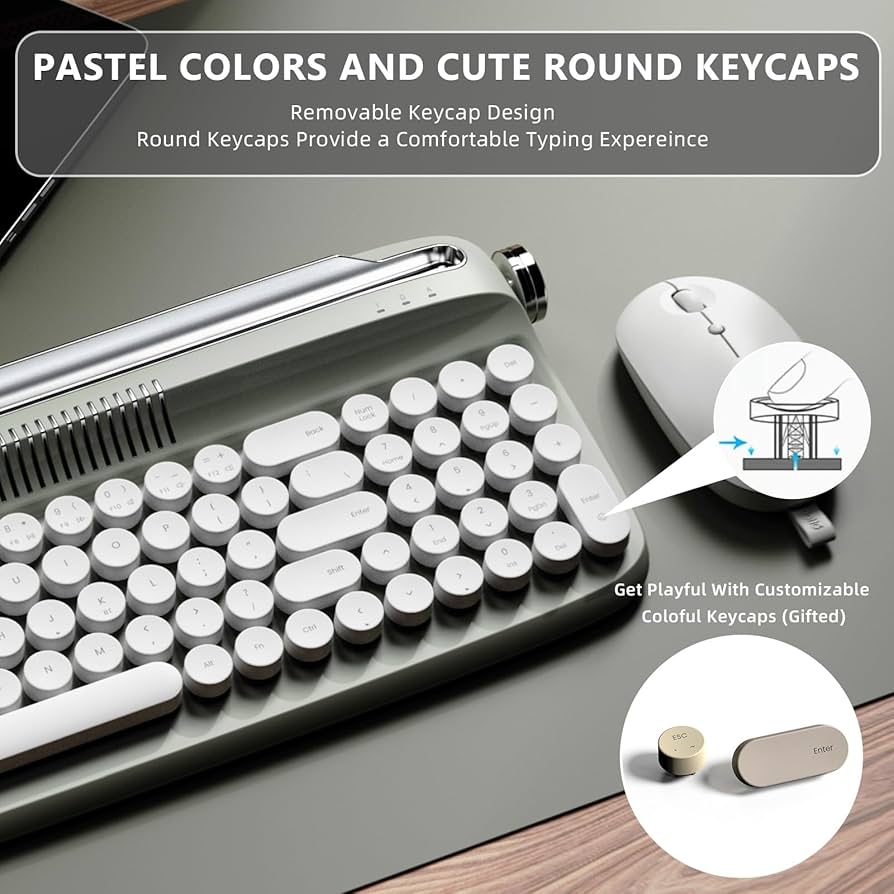 Amazon.co.jp: YUNZII タイプライターキーボード ワイヤレス